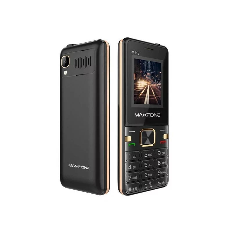 Téléphone Portable MAXPHONE M118 Gold