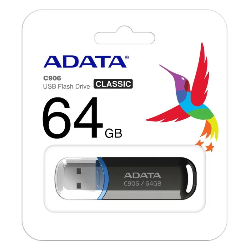 Flash Disque ADATA C906 - Capacités Multiples 4GB/8GB/16GB/32GB/64GB, USB 2.0, Design Élégant