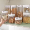 Boîtes en cristal pour conservation des pâtes et céréales 0.5L-1L-1.2L-2.3L kit de 4 Pieces
