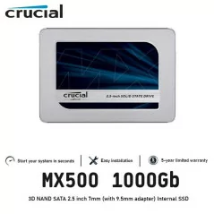 Disque Dur 1000Gb (1 Tr) Crucial MX500 SSD SATA (2.5\"/7mm)