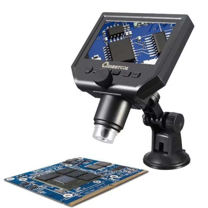 MICROSCOPE G600 (1-600x) 3.6MP +affichage à cristaux liquides de HD de 4.3 pouces