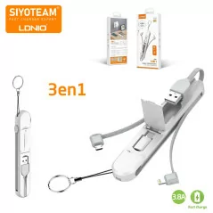 LDNIO Câble 3EN1 USB Fast Charge LC-130