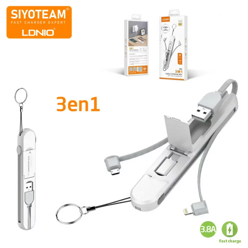 LDNIO Câble 3EN1 USB Fast Charge LC-130