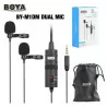 DOUBLE Microphone à revers Lavalier pour Smartphone BOYA BY-M2