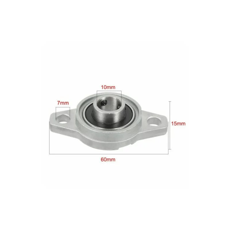 KFL000 10mm Dia Bore Aluminum Alloy Self-Aligning Flange Bearing Oval Pillow Block