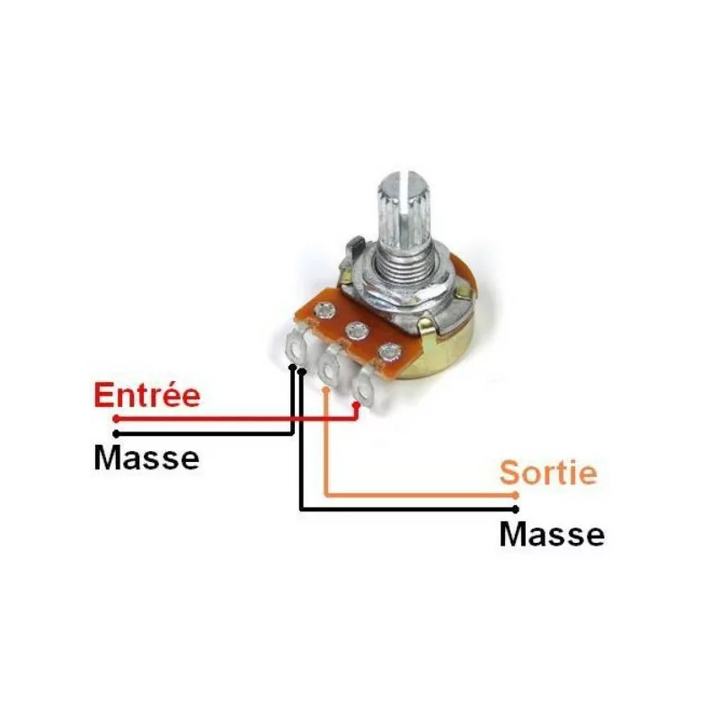 Potentiometer 15mm Shaft 1K, 2K, 5K, 10K, 20K, 50K, 100K, 200k, 500k, 1M.