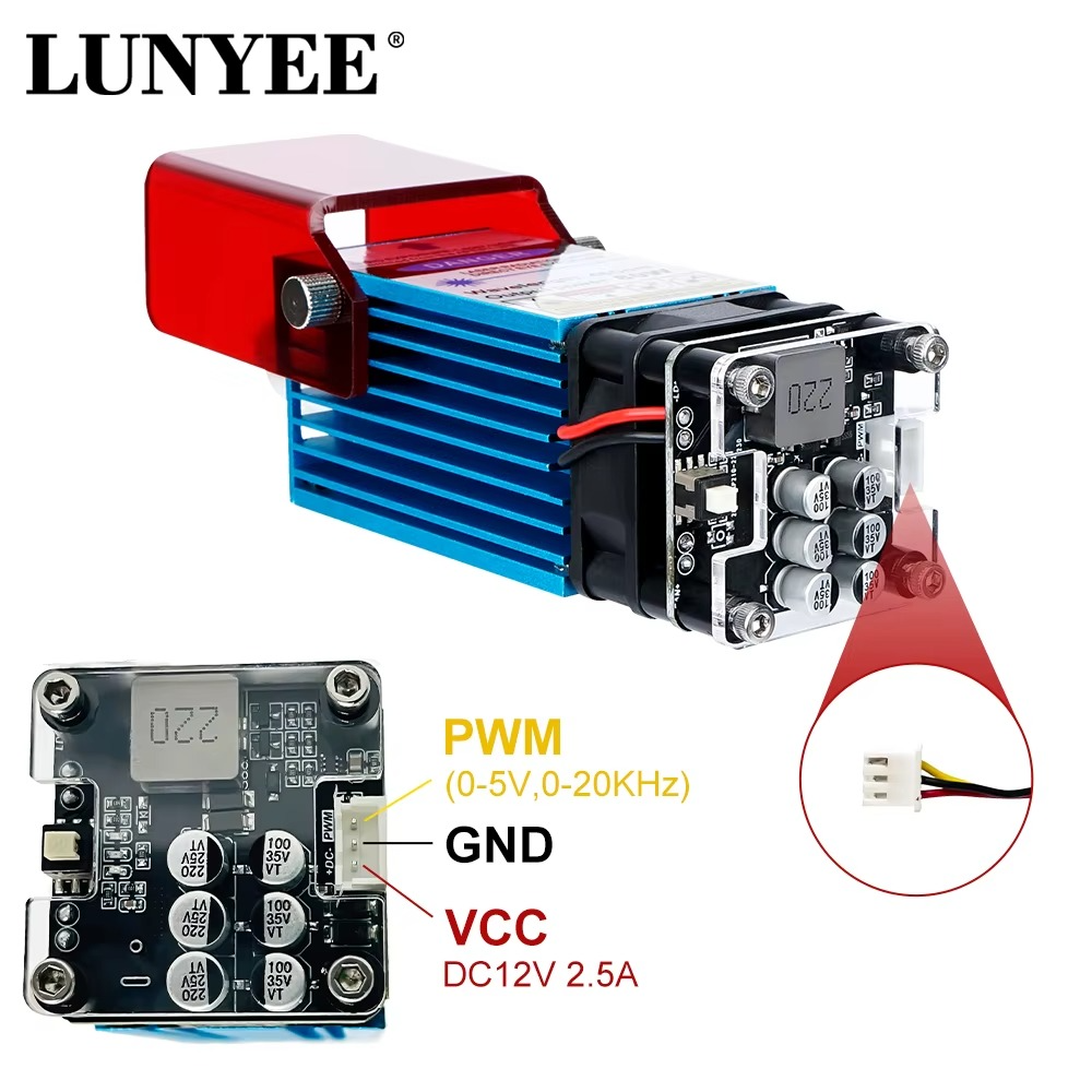 Connexion PWM VCC GND du module laser