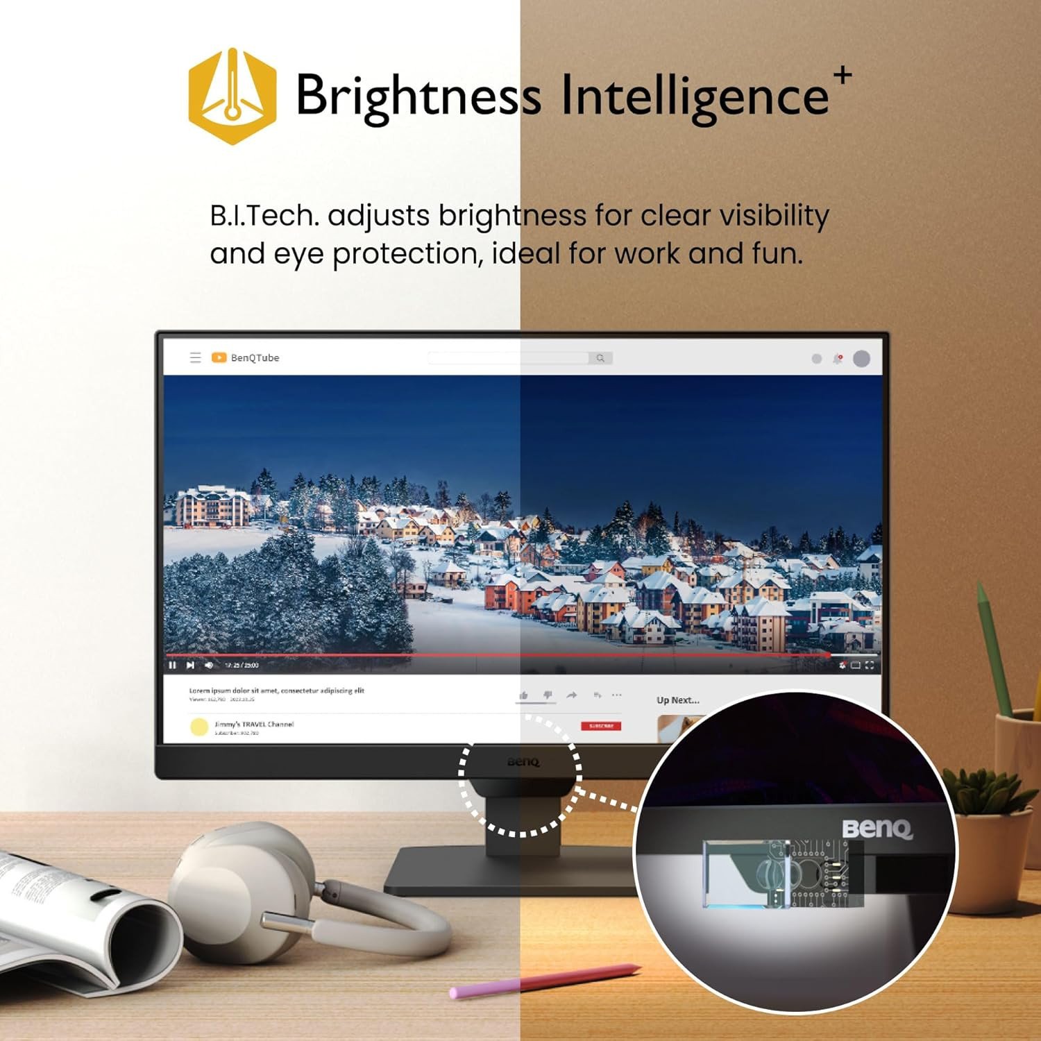 منافذ HDMI وDisplayPort في شاشة BenQ